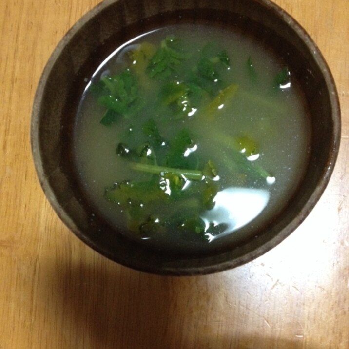 葉酸たっぷり 妊娠初期に 大根葉のいりこだし味噌汁 レシピ 作り方 By ハム太郎 7473 楽天レシピ